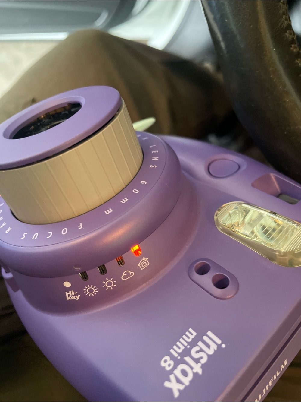 Instax Mini 8 Violet Camera with Owl Design Case - Picture 11 of 12